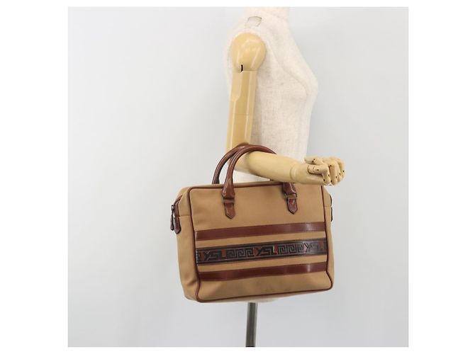 Borsa a mano SAINT LAURENT Canvas Beige Auth BA14933 - vista 23