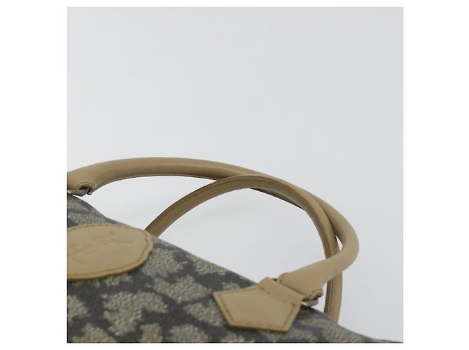 SAINT LAURENT Mini Boston Bag PVC Canvas Gray Gold Auth am12267A Marrone D'oro - vista 8