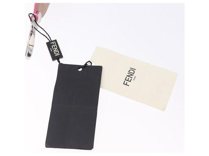 Tracolla FENDI Strap You in pelle Bianco Argento Auth 198780M - vista 7