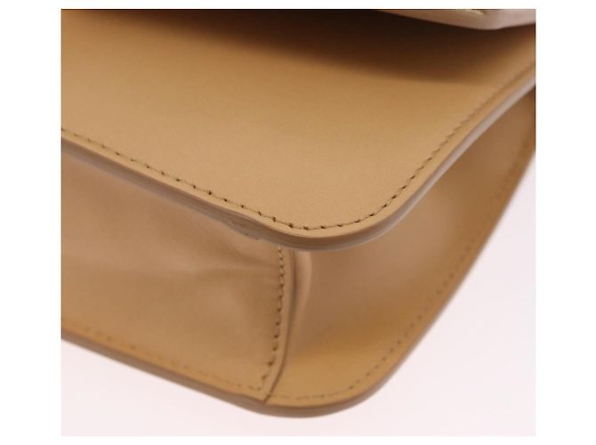 Chloé Borsa a tracolla Chloe C Chain in pelle beige tono oro Auth am12374V - vista 15