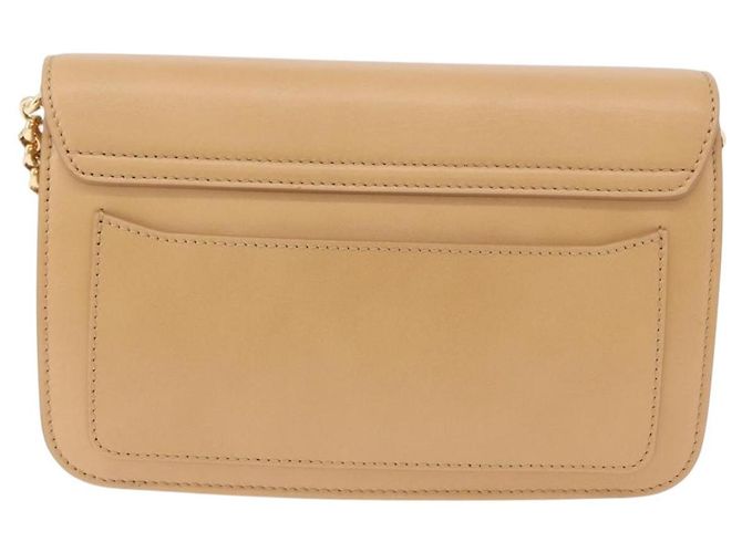 Chloé Borsa a tracolla Chloe C Chain in pelle beige tono oro Auth am12374V - vista 2