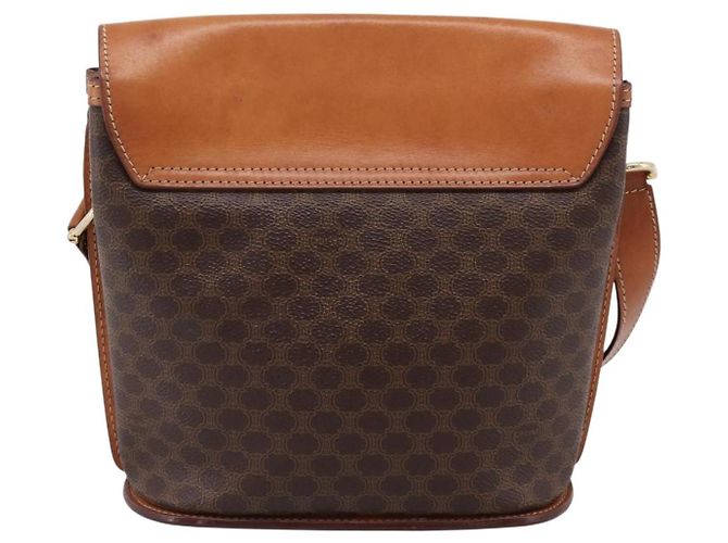 16 Céline Borsa a tracolla CELINE Macadam Canvas PVC Leather Brown Gold Auth mr2861 Marrone D'oro - vista 2