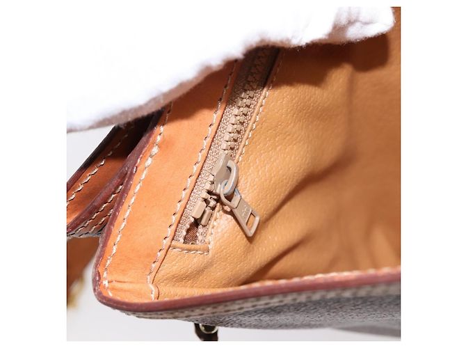 16 Céline Borsa a tracolla CELINE Macadam Canvas PVC Leather Brown Gold Auth mr2861 Marrone D'oro - vista 22