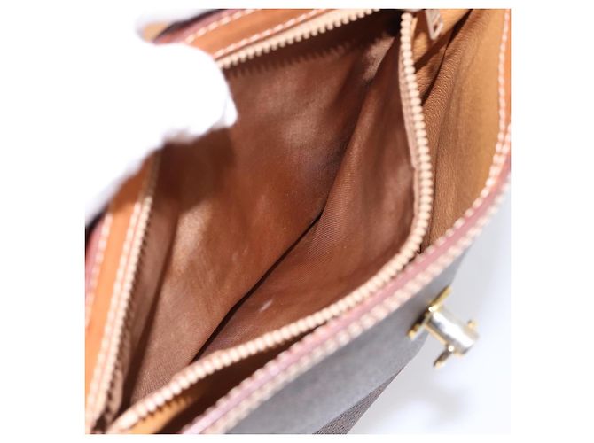 16 Céline Borsa a tracolla CELINE Macadam Canvas PVC Leather Brown Gold Auth mr2861 Marrone D'oro - vista 23