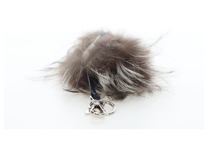 FENDI Monster Charm Fell Brown Silver Auth 196714M Braun Silber - Ansicht 10
