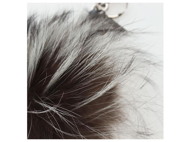FENDI Monster Charm Fell Brown Silver Auth 196714M Braun Silber - Ansicht 17