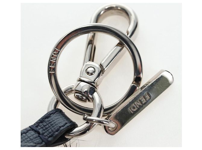 FENDI Monster Charm Fell Brown Silver Auth 196714M Braun Silber - Ansicht 19
