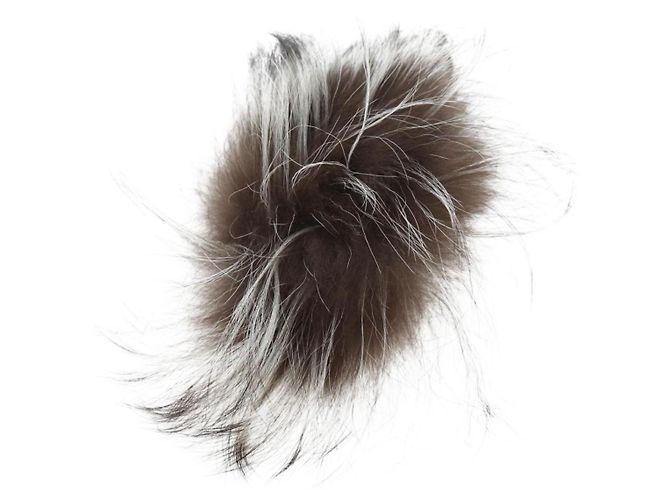 FENDI Monster Charm Fell Brown Silver Auth 196714M Braun Silber - Ansicht 8