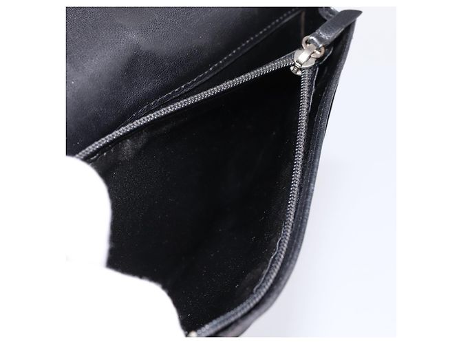 CHANEL Icon line Langbeutel aus Lackleder Schwarz CC Auth 198760 - Ansicht 10