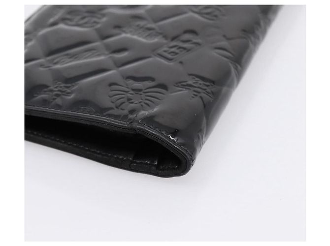 CHANEL Icon line Langbeutel aus Lackleder Schwarz CC Auth 198760 - Ansicht 15