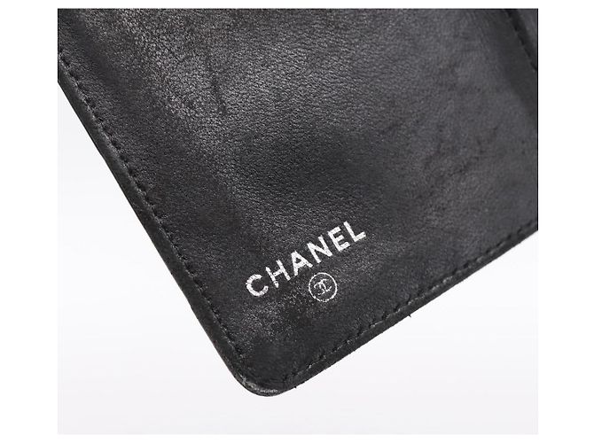CHANEL Icon line Langbeutel aus Lackleder Schwarz CC Auth 198760 - Ansicht 17
