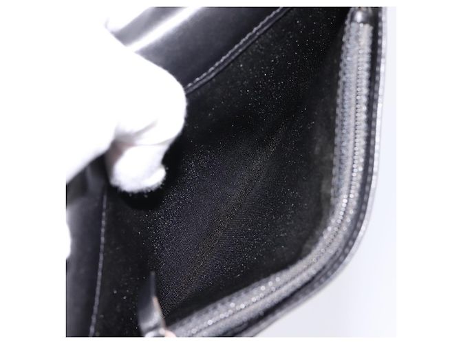 CHANEL Icon line Langbeutel aus Lackleder Schwarz CC Auth 198760 - Ansicht 21