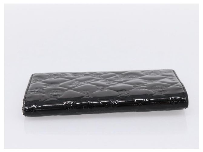 CHANEL Icon line Langbeutel aus Lackleder Schwarz CC Auth 198760 - Ansicht 4
