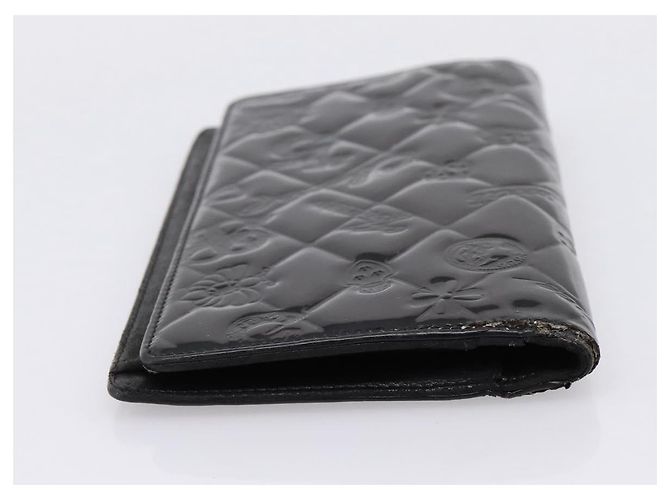 CHANEL Icon line Langbeutel aus Lackleder Schwarz CC Auth 198760 - Ansicht 5