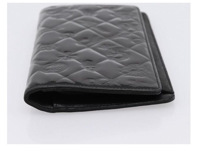 CHANEL Icon line Langbeutel aus Lackleder Schwarz CC Auth 198760 - Ansicht 6