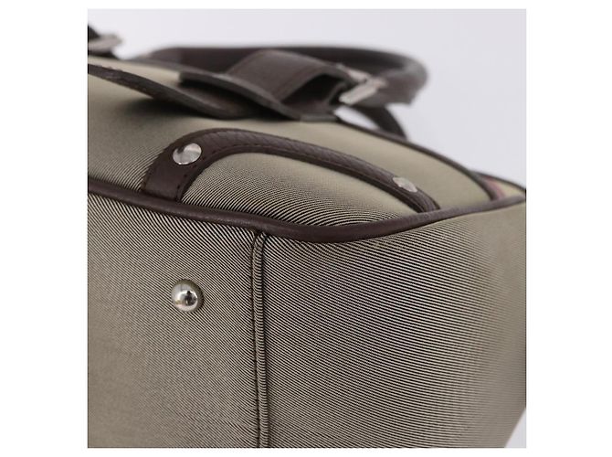 Borsa a mano BURBERRY Nova Check Canvas Brown Silver Auth BA14954A Marrone Argento - vista 10