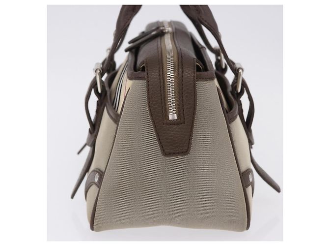 Borsa a mano BURBERRY Nova Check Canvas Brown Silver Auth BA14954A Marrone Argento - vista 3