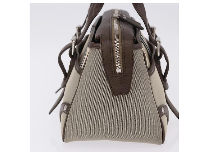 Borsa a mano BURBERRY Nova Check Canvas Brown Silver Auth BA14954A Marrone Argento - vista 4