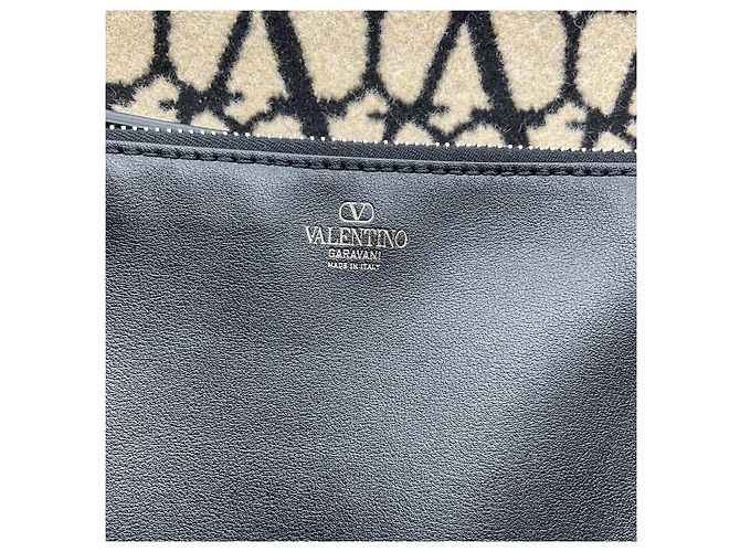 Valentino Garavani Valentino Beige / Black VLogo Reversible Large Tote Handbag - view 8