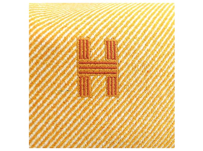 Borsa Vanity Case Hermès Large Wool Bride A Brac Au Carre Arancione - vista 8