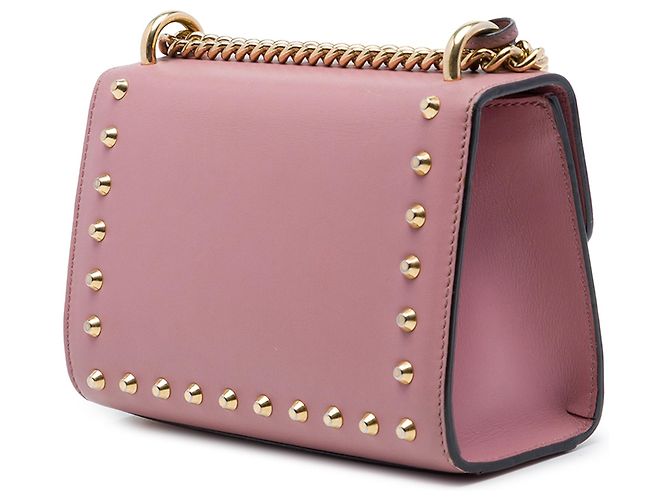 Padlock Borsa a tracolla Gucci Small in pelle rosa con perle e chiusura a lucchetto - vista 2