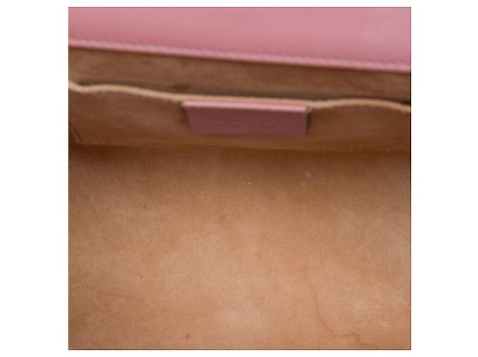 Padlock Borsa a tracolla Gucci Small in pelle rosa con perle e chiusura a lucchetto - vista 4