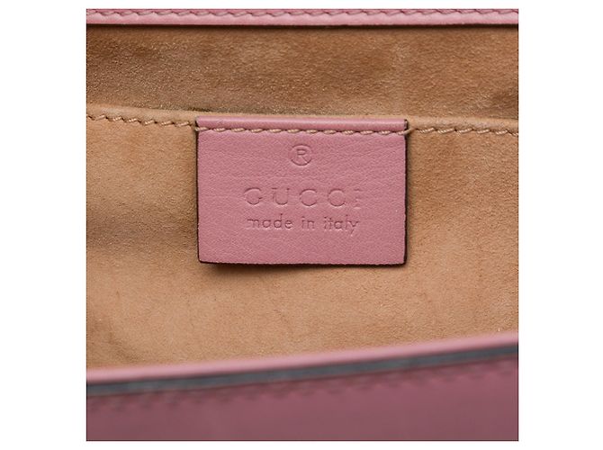 Padlock Borsa a tracolla Gucci Small in pelle rosa con perle e chiusura a lucchetto - vista 5