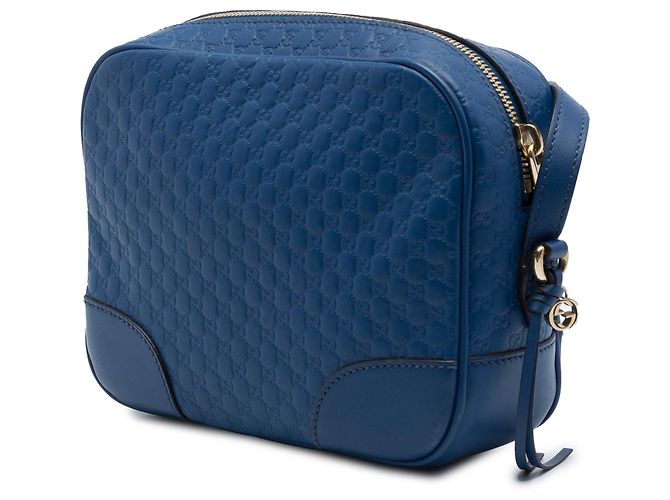 Borsa a tracolla Gucci Bree Microguccissima Blu - vista 2
