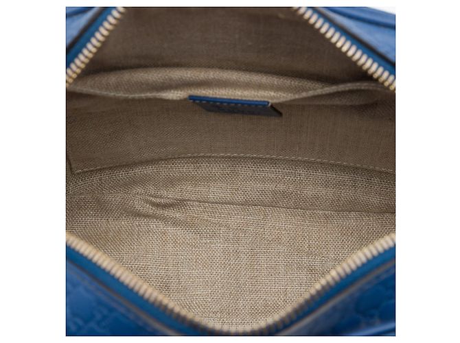 Borsa a tracolla Gucci Bree Microguccissima Blu - vista 4