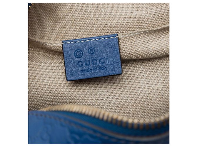 Borsa a tracolla Gucci Bree Microguccissima Blu - vista 5