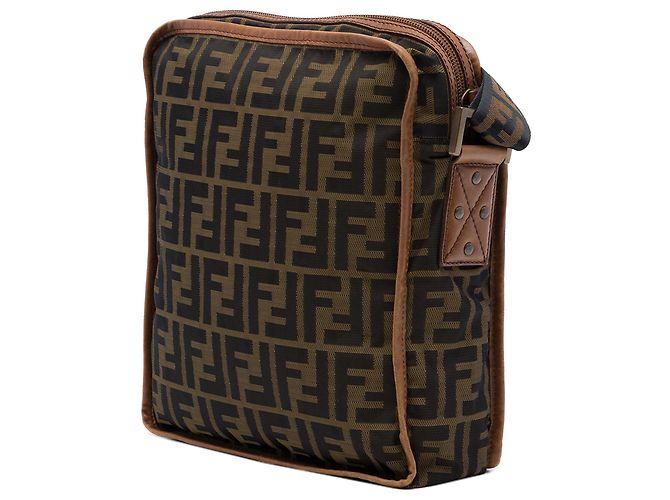 Borsa a tracolla Fendi Zucca Canvas marrone - vista 2