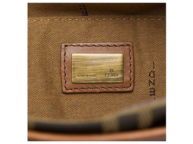 Borsa a tracolla Fendi Zucca Canvas marrone - vista 5