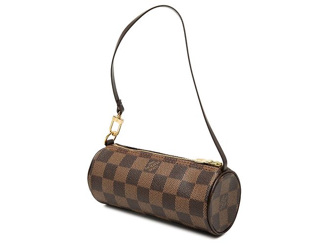 Borsa a mano Louis Vuitton Damier Ebene Papillon Pochette Marrone - vista 2