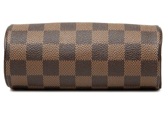 Borsa a mano Louis Vuitton Damier Ebene Papillon Pochette Marrone - vista 3