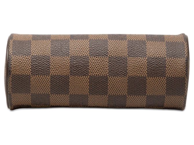 Borsa a mano Louis Vuitton Damier Ebene Papillon Pochette Marrone - vista 3