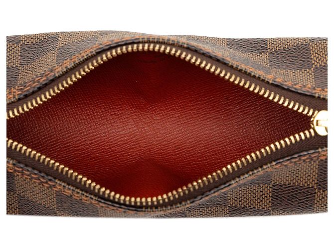 Borsa a mano Louis Vuitton Damier Ebene Papillon Pochette Marrone - vista 4
