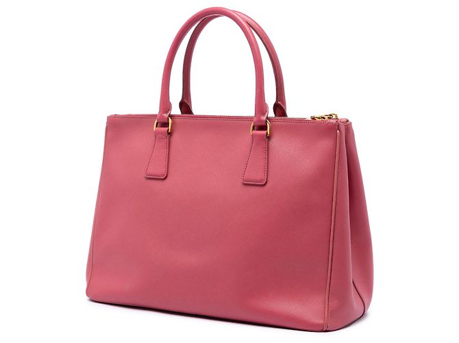 Tote Prada Large Saffiano Lux Galleria Double Zip Rosa - vista 2