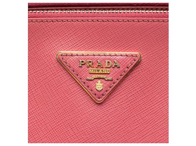 Tote Prada Large Saffiano Lux Galleria Double Zip Rosa - vista 5