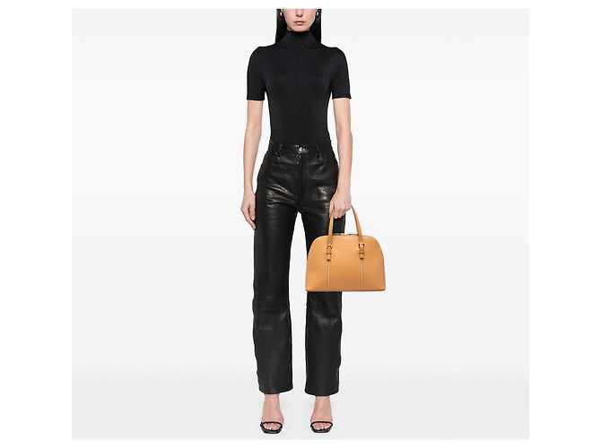 Borsa a mano Burberry in pelle marrone - vista 6