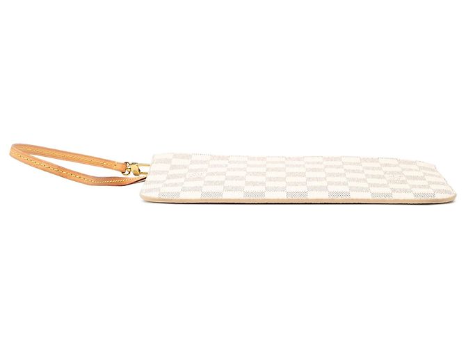 Pochette Louis Vuitton Damier Azur Neverfull Blanche - vue 3