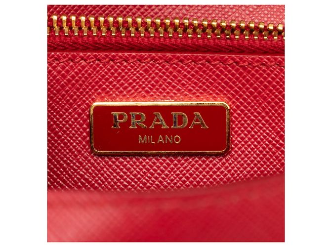 Borsa crossbody Prada Saffiano Lux Bow Wallet On Strap rossa Rosso - vista 5