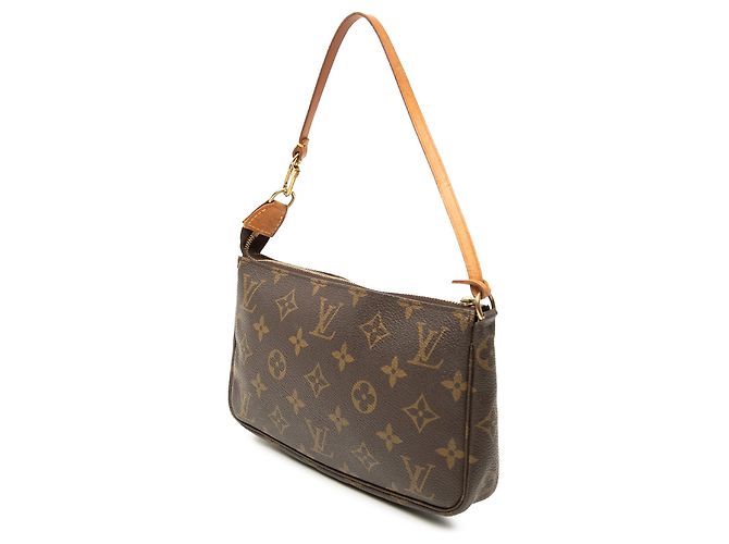 Bolso de hombro Louis Vuitton Monogram Pochette Accessoires Marrón Castaño - vista 2