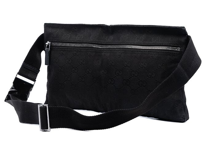 Gucci GG Canvas Gürteltasche mit zwei Taschen in Schwarz - Ansicht 2