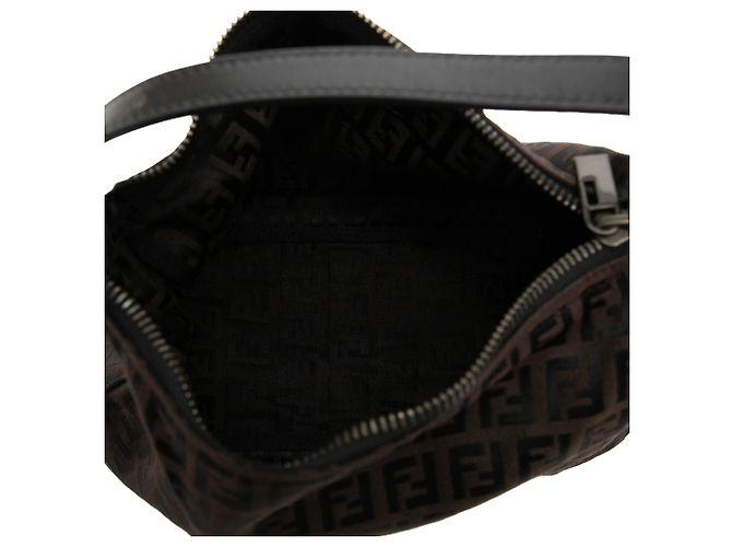 Borsa Fendi Zucchino Canvas marrone - vista 4