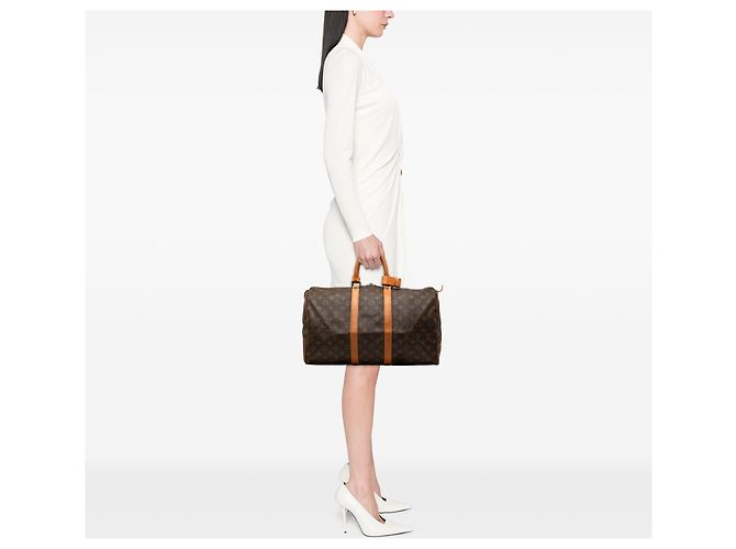 Borsa da viaggio Louis Vuitton Monogram Keepall 45 Marrone - vista 7