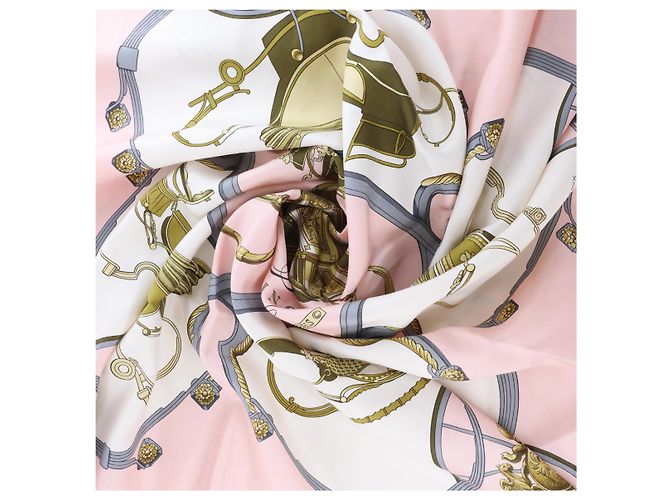 Hermès Carré 90 "SPRINGS" Seidentuch in Rosa Pink - Ansicht 15