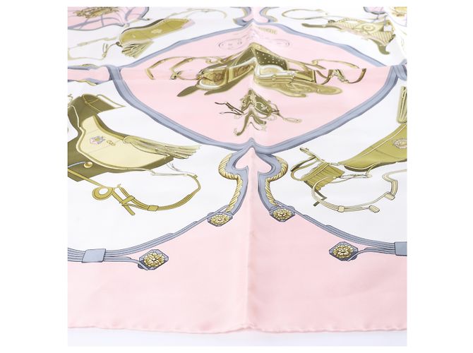 Hermès Carré 90 "SPRINGS" Seidentuch in Rosa Pink - Ansicht 5