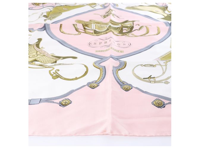 Hermès Carré 90 "SPRINGS" Seidentuch in Rosa Pink - Ansicht 7