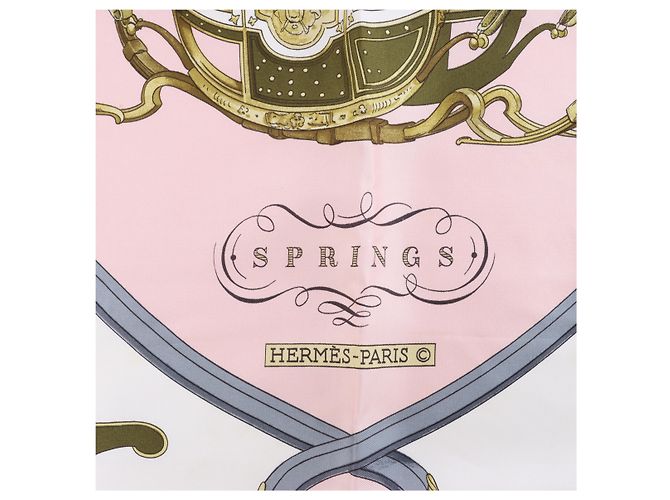Hermès Carré 90 "SPRINGS" Seidentuch in Rosa Pink - Ansicht 9