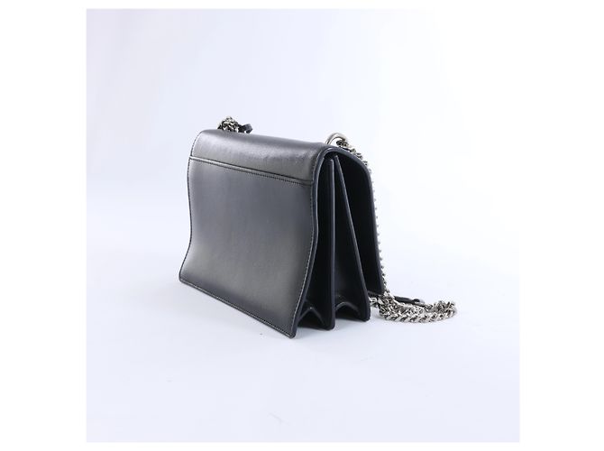 Autre Marque Borsa a tracolla con catena Sunset in pelle Saint Laurent Paris, Nero 442906 - vista 3